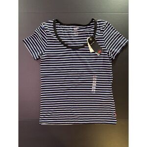 Levi's Cali Tee Tshirt Women's XS Striped Blue Black White NWT